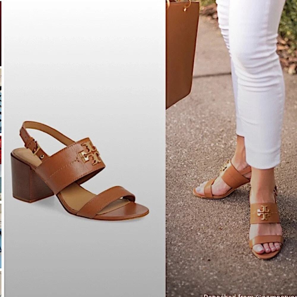 Tory Burch Women's TAN Everly Block Sandal